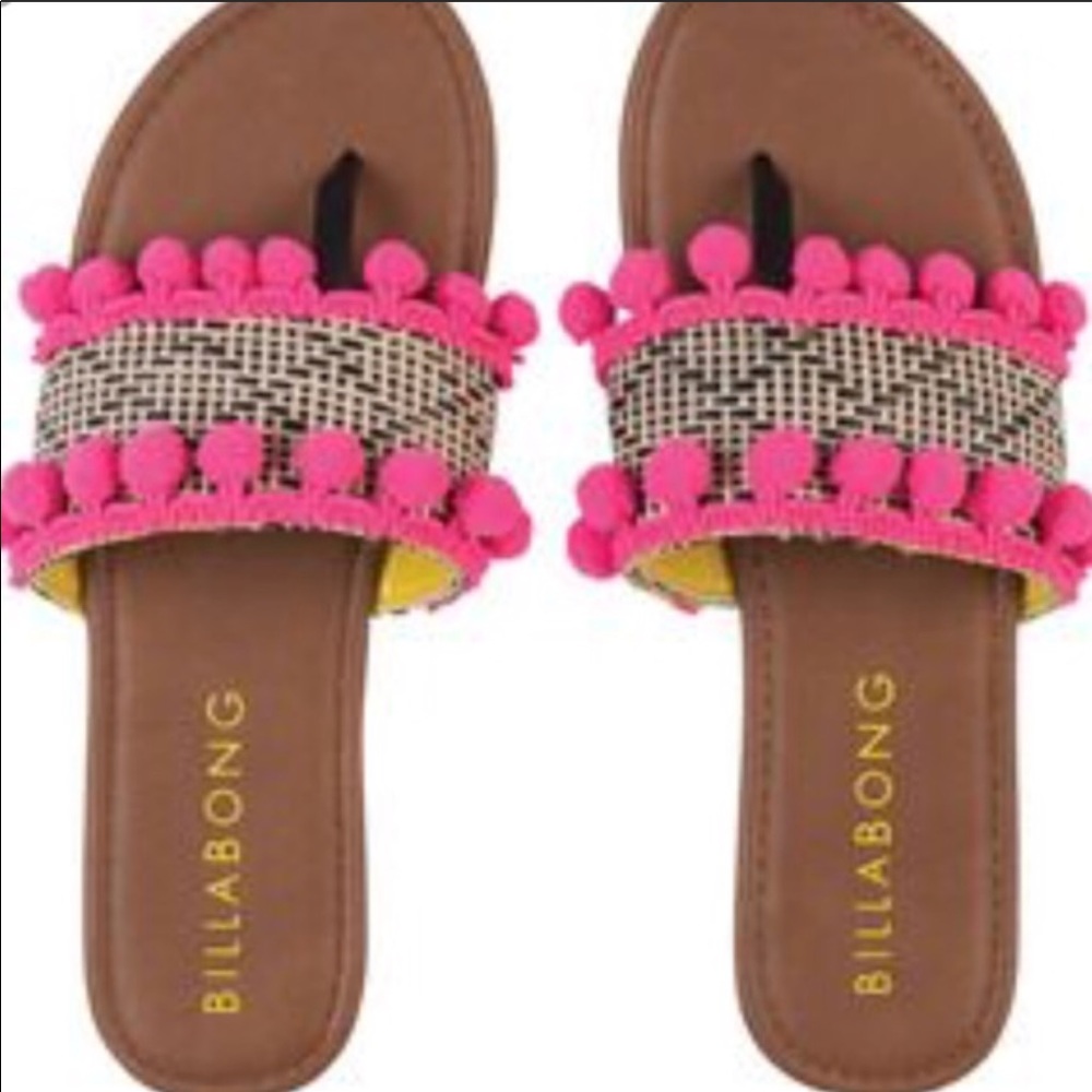 🌴Billabong Pom Pom Sandals🌴